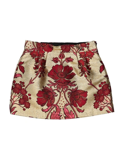 Shop Dolce & Gabbana Skirts In Gold