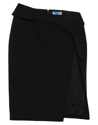 Shop Mugler Midi Skirts In Black