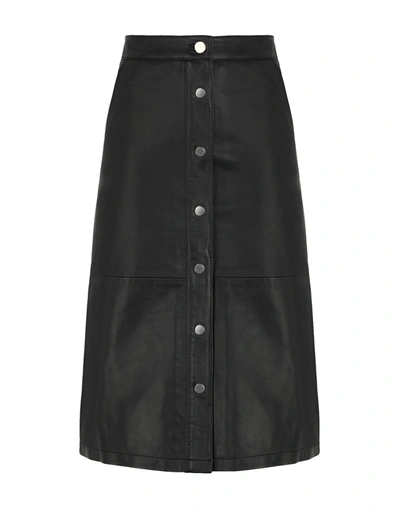 Shop Deadwood Lara Skirt Woman Midi Skirt Black Size 8 Lambskin