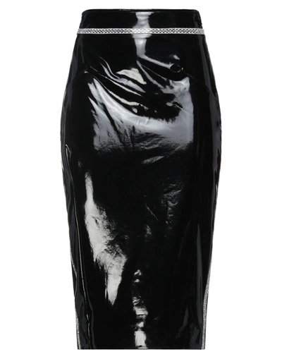 Shop Frankie Morello Woman Midi Skirt Black Size 6 Viscose, Polyamide, Elastane