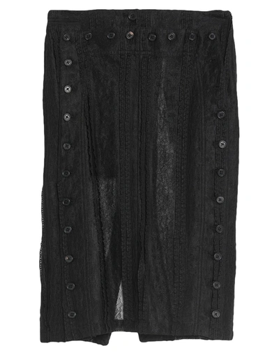 Shop Ann Demeulemeester Midi Skirts In Black