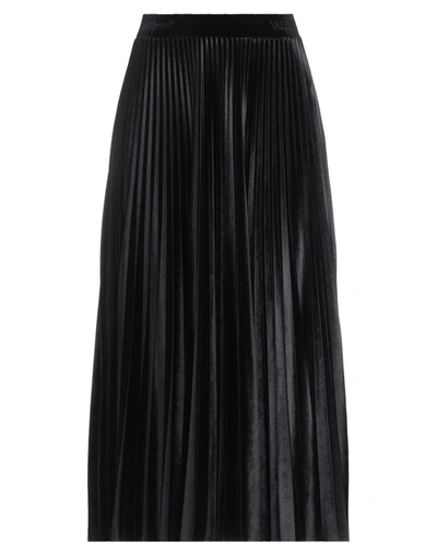 Shop Valentino Garavani Woman Midi Skirt Black Size L Polyester, Elastane