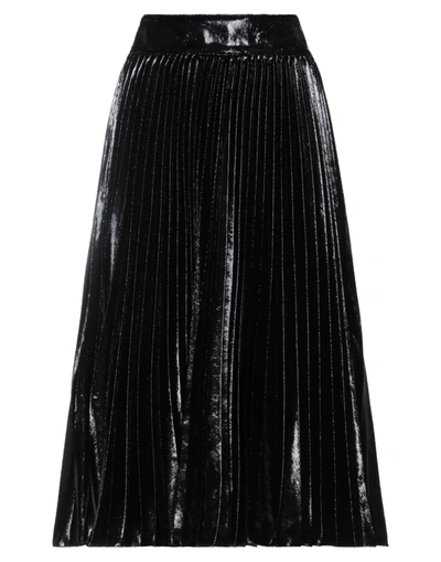 Shop Dolce & Gabbana Woman Midi Skirt Black Size 2 Metallic Polyester, Polyester