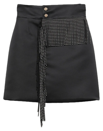 Shop Frankie Morello Woman Mini Skirt Black Size 6 Acetate, Polyamide, Elastane