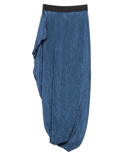 Shop Poiret Woman Maxi Skirt Midnight Blue Size 6 Polyester, Nylon