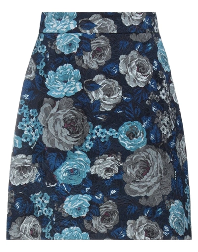 Shop Msgm Woman Midi Skirt Blue Size 6 Viscose, Cotton