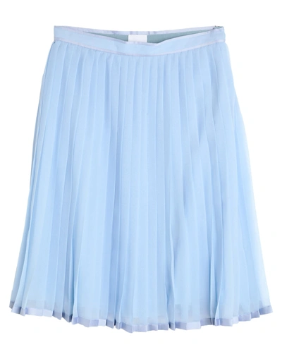 Shop Burberry Woman Midi Skirt Sky Blue Size 4 Polyester