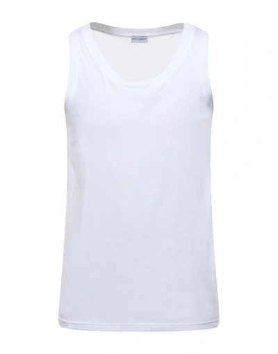 Shop Dolce & Gabbana Sleeveless Undershirts In White