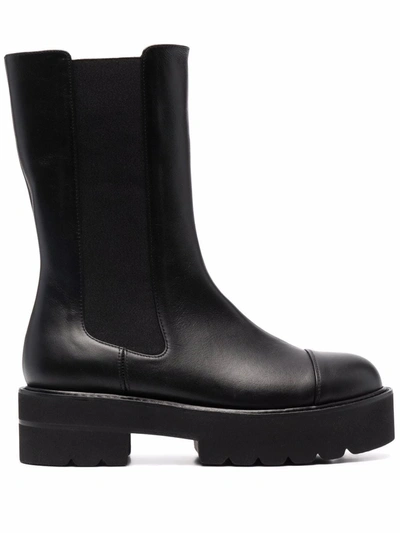 Shop Stuart Weitzman Presley Ultralift 50mm Platform Boots In Black