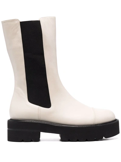 Shop Stuart Weitzman Presley Ultralift 50mm Platform Boots In White