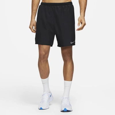 Shop Nike Men's Challenger 2-in-1 Running Shorts In Black