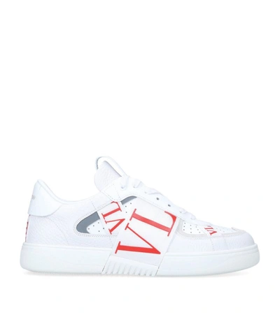 Shop Valentino Garavani Leather Vl7n Sneaker In White