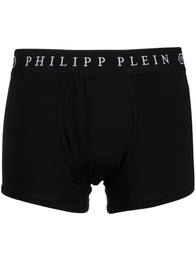 Shop Philipp Plein Monogram-print Boxers In Black
