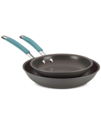 Shop Rachael Ray Cucina Agave Blue Hard-anodized 9.25" & 11.5" Skillet Set