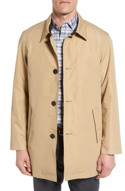 Shop Cole Haan Signature Water Resistant Car Coat In Tan