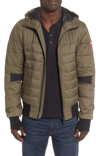 Shop Canada Goose Cabri Hooded Packable Down Jacket In Military Green