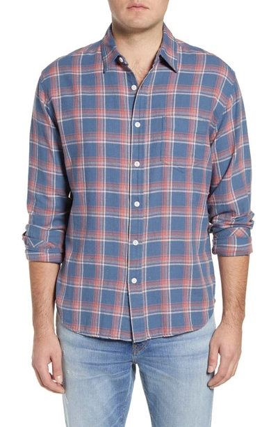 Shop Rails Wyatt Plaid Button-up Shirt In Blue/ Faded Red/ Cream