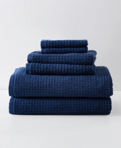 Shop Tommy Bahama Home Northern Pacific Quick Dry Towel Set, 6 Piece In Dark Blue
