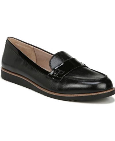 Shop Lifestride Zee Slip-on Loafers Women's Shoes In Black Faux Leather/patent
