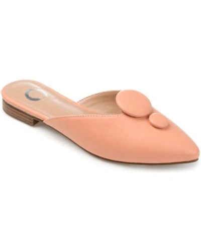 Shop Journee Collection Women's Mallorie Button Mules In Coral