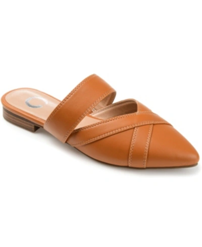 Shop Journee Collection Women's Stasi Pointed Toe Mules In Brown