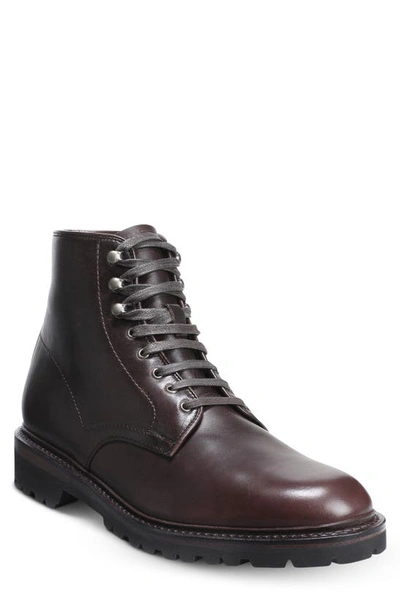 Shop Allen Edmonds Higgins Waterproof Plain Toe Boot In Burgundy Leather