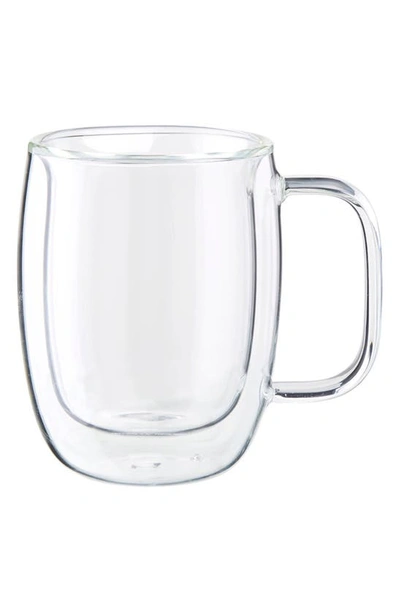 Zwilling J.a. Henckels Sorrento Plus Set Of 2 Double Wall Glass Espresso Mugs In Clear