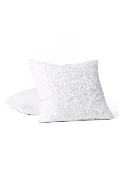 Shop Coyuchi Reyes Organic Cotton Pillow Sham In Alpine White