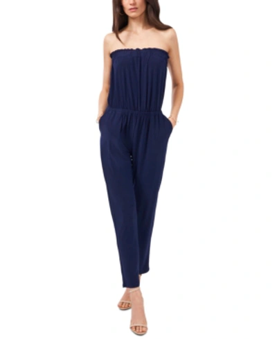 Shop 1.state Strapless Knit Jumpsuit In Twilight Navy