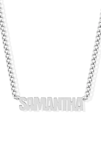 Shop Argento Vivo Personalized Block Letter Necklace In Silver