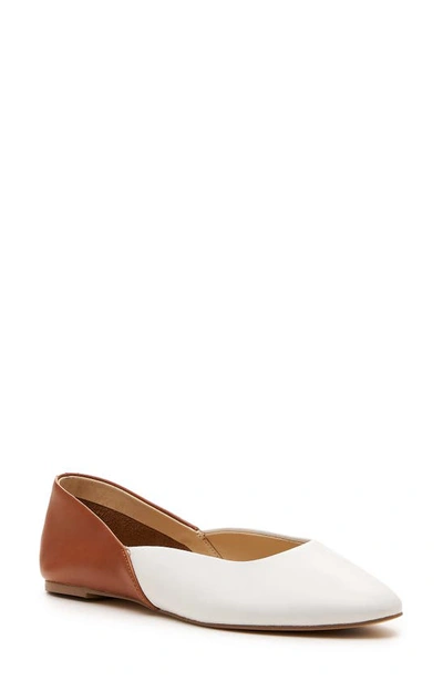 Shop Botkier Britt Flat In Cognac/ White Leather