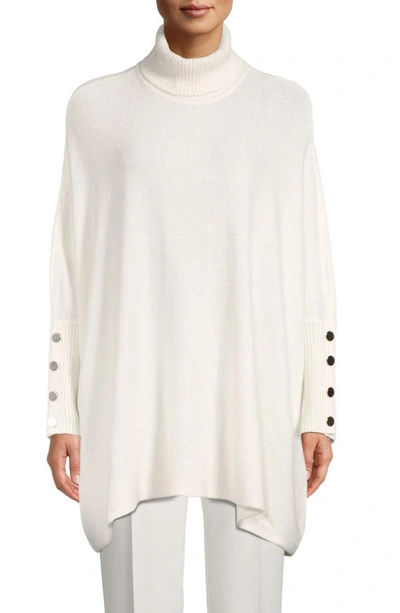 Shop Anne Klein Drop Shoulder Turtleneck Sweater In Anne White