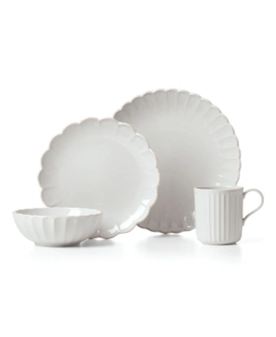 Shop Lenox French Perle Scallop 4 Piece Place Setting In White