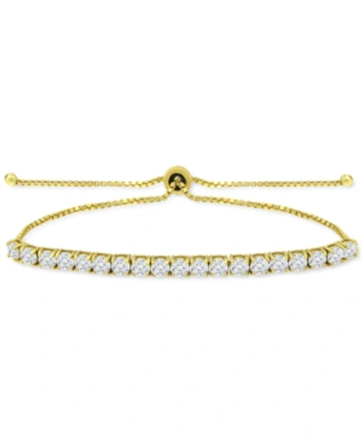 Giani Bernini Cubic Zirconia Bolo Bracelet, Created For Macy's In Yellow
