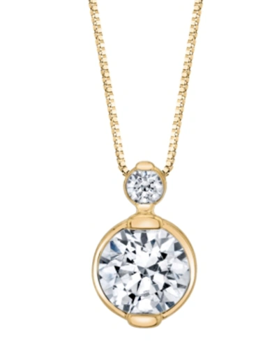 Shop Sirena Diamond Double Bezel 18" Pendant Necklace (1/4 Ct. T.w.) In 14k White Gold Or 14k Yellow Gold