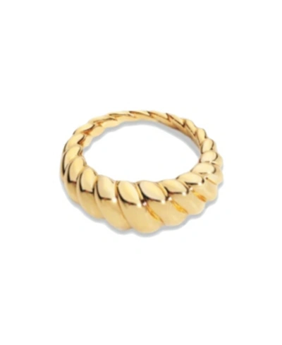 Ben Oni 18k Gold Plated Croissant Ring In Gold