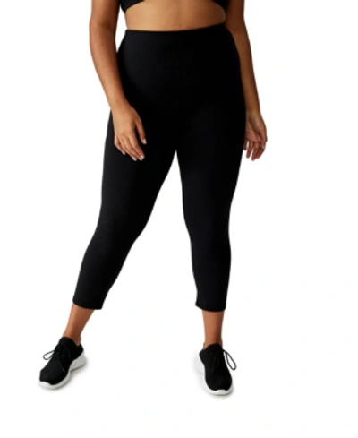 Shop Cotton On Trendy Plus Size Active High Waist Core 7/8 Tight Leggings In Black
