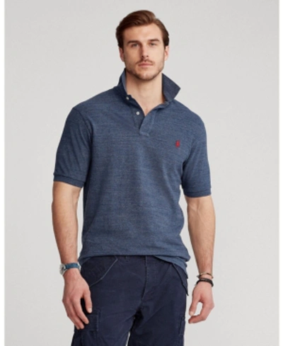 Shop Polo Ralph Lauren Men's Big & Tall Classic-fit Cotton Mesh Polo In Classic Royal Heather
