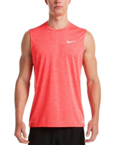 Shop Nike Men's Hydroguard Swim Shirt In Laser Crimson