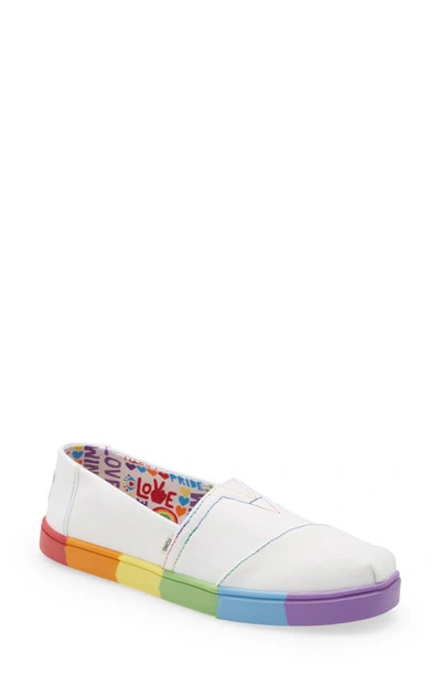 Shop Toms Alpargata Slip-on Sneaker In White Canvas