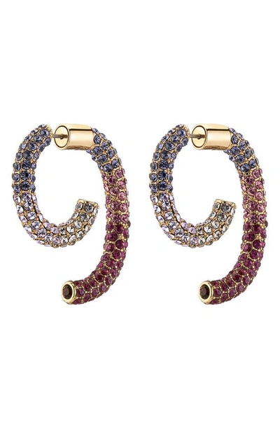 Shop Demarson Luna Convertible Ombre Pave Earrings In Purple Ombre