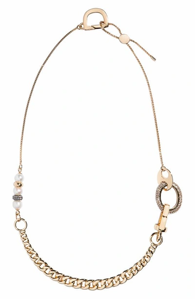 Shop Demarson Petra Frontal Necklace In Gold