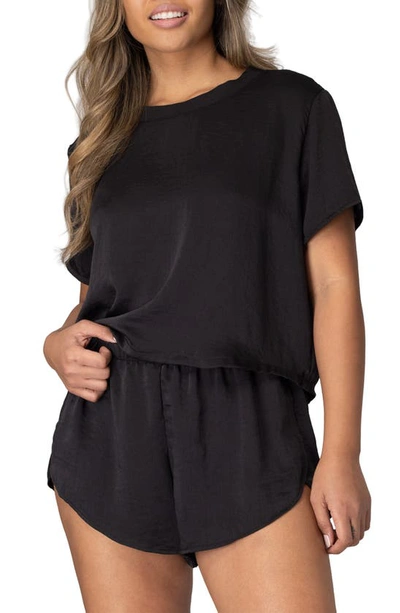 Shop Lively The Boxer Lounge T-shirt In Jet Black