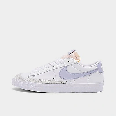 Shop Nike Women's Blazer Low '77 Casual Shoes In White/ghost White