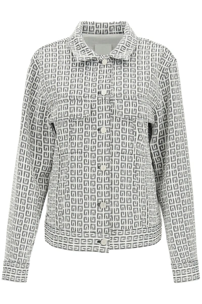 Givenchy 4g Jacquard Denim Effect Jacket In Gray
