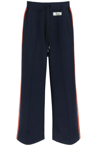 Shop Marni Two-tone Jogging Trousers In Blue,red