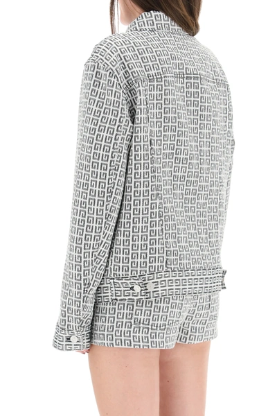 Givenchy 4g Jacquard Denim Effect Jacket In Gray