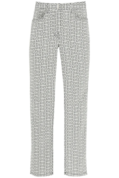 Shop Givenchy 4g Logo Jacquard Sports Trousers In Black,white