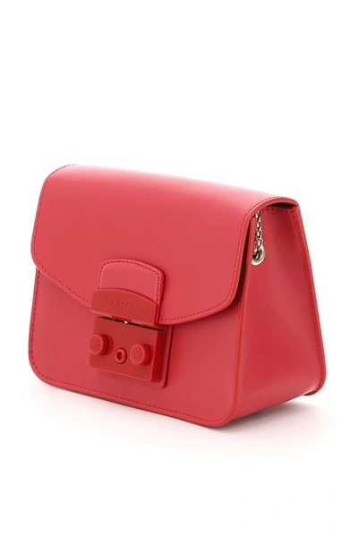 Shop Furla Metropolis Mini Crossbody Bag In Red