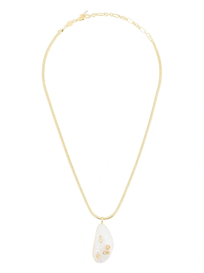 Shop Anni Lu Thalassa Shell Necklace In Gold
